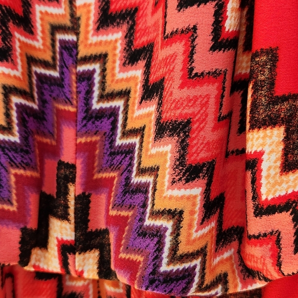 NWOT Emma & Michele Maxi Chevron Summer Sleeveless Dress Size L - Picture 5 of 6